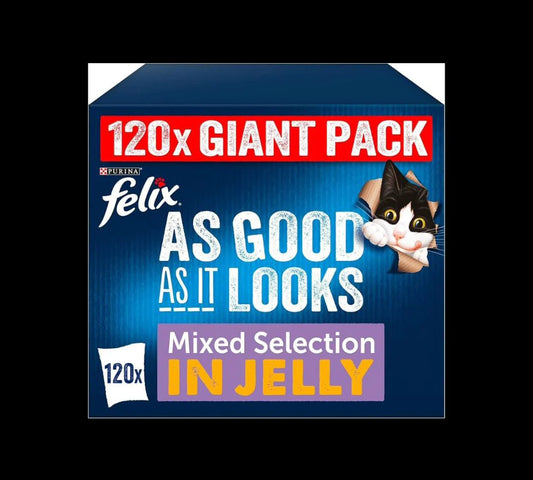 FELIX As Good As It Looks – 120 Pouches | Tasty, Jelly & Mega Pack