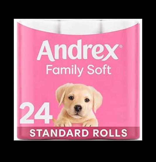 Andrex Family Soft Toilet Paper, 24 Rolls – Gentle, FSC Certified.