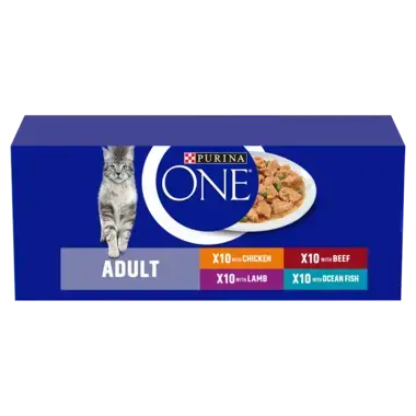 PURINA ONE Mini Fillets – 40 Pouches | Tasty, Gravy & Mixed Selection