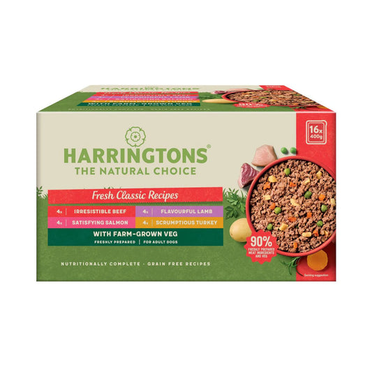 Harrington's Grain-Free Wet Dog Food: 16x400g natural meats.