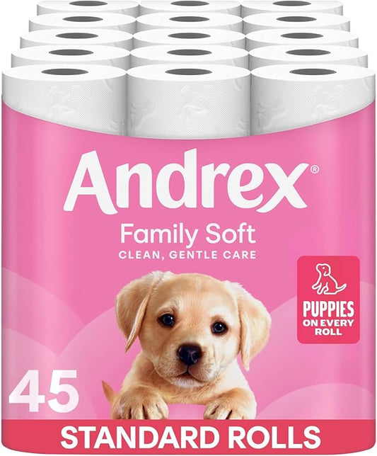 Andrex Family Soft Toilet Rolls – 45 Pack