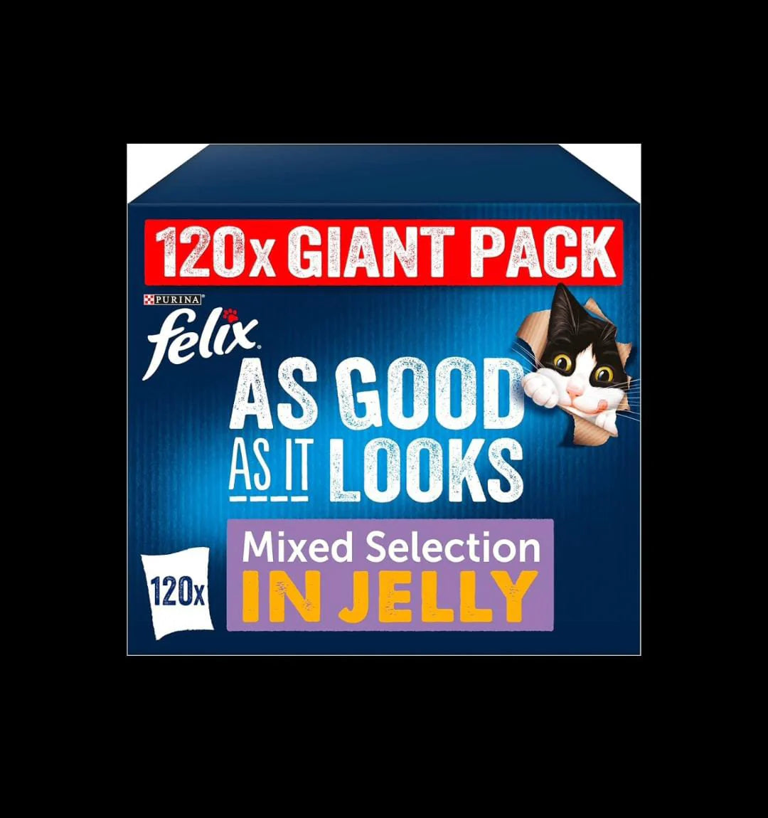 FELIX As Good As It Looks – 120 Pouches | Tasty, Jelly & Mega Pack