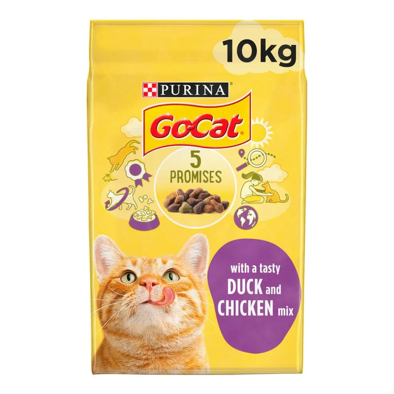 Go-Cat Adult Dry Food – 10kg | Chicken & Duck