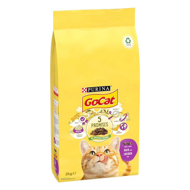 Go-Cat Adult Dry Food – 10kg | Chicken & Duck