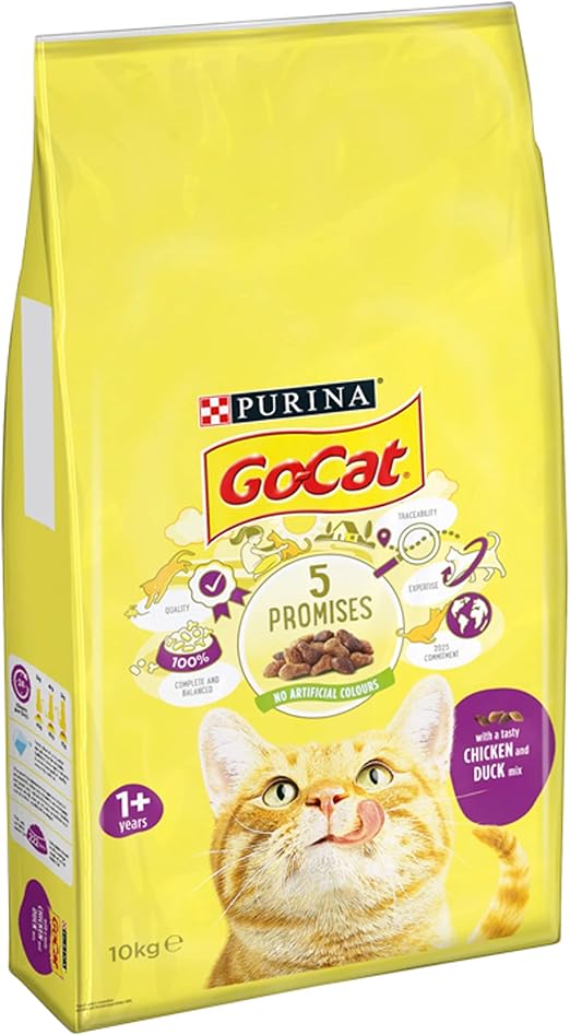 Go-Cat Adult Dry Food – 10kg | Chicken & Duck